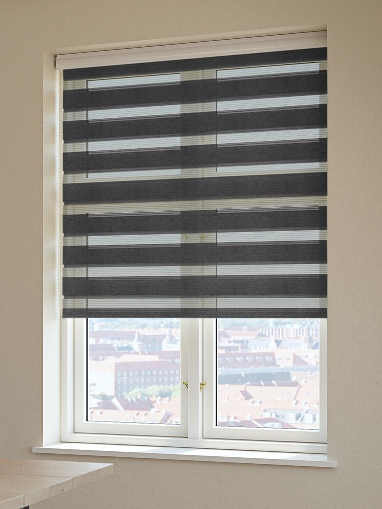 Roller blind Duo ALSTEN 60x180cm with cassette grey JYSK