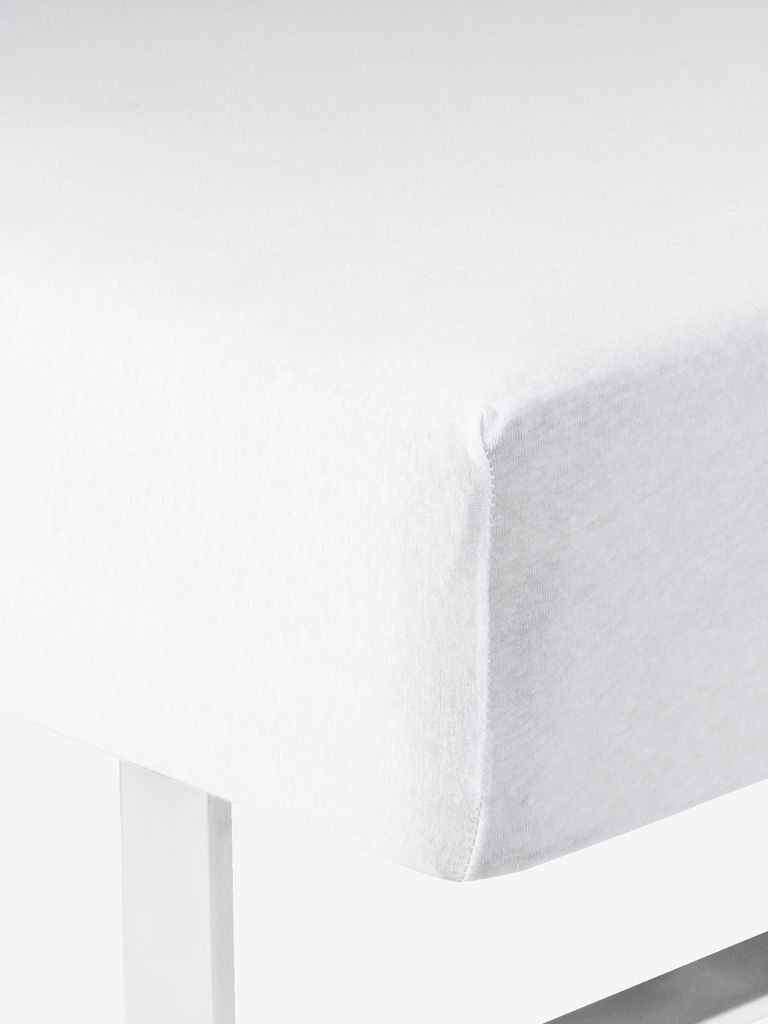 Jersey Fitted sheet JETTE Single white JYSK