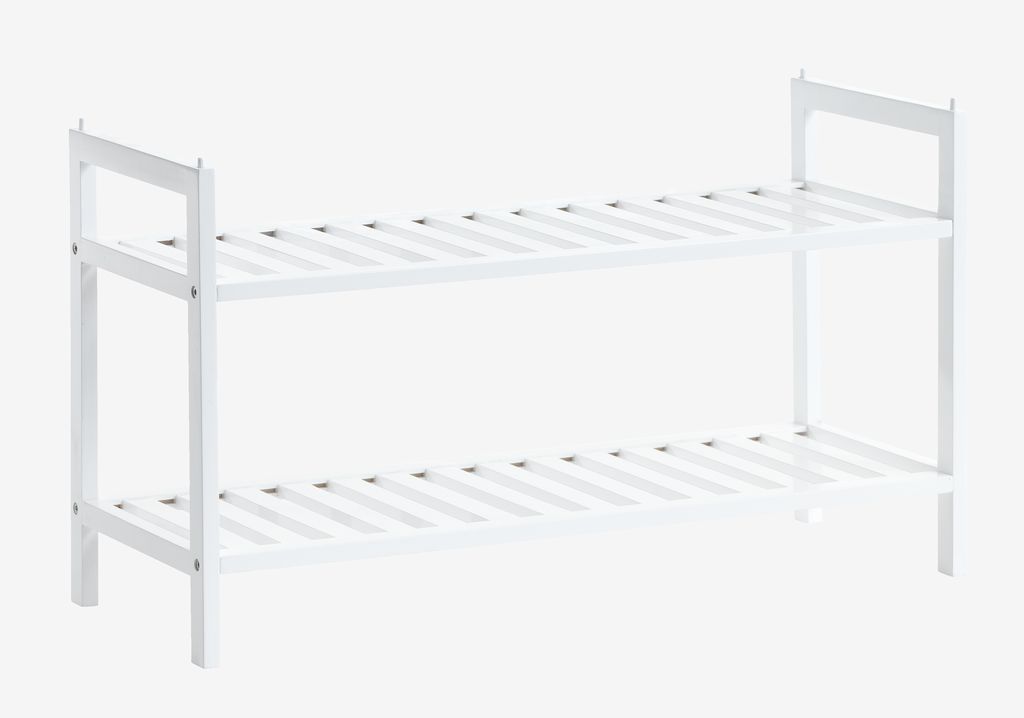 Shoe rack UGGERBY 2 shelves white JYSK