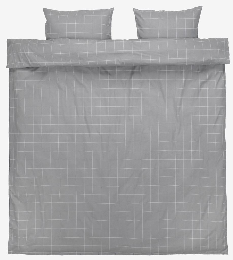 Flannel duvet cover set THERESA King grey JYSK
