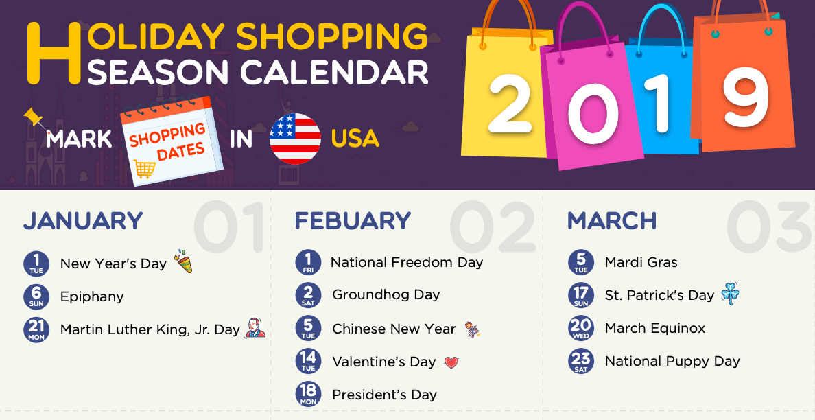 Shopping Holiday Season Calendar MustHave for Marketing Plans