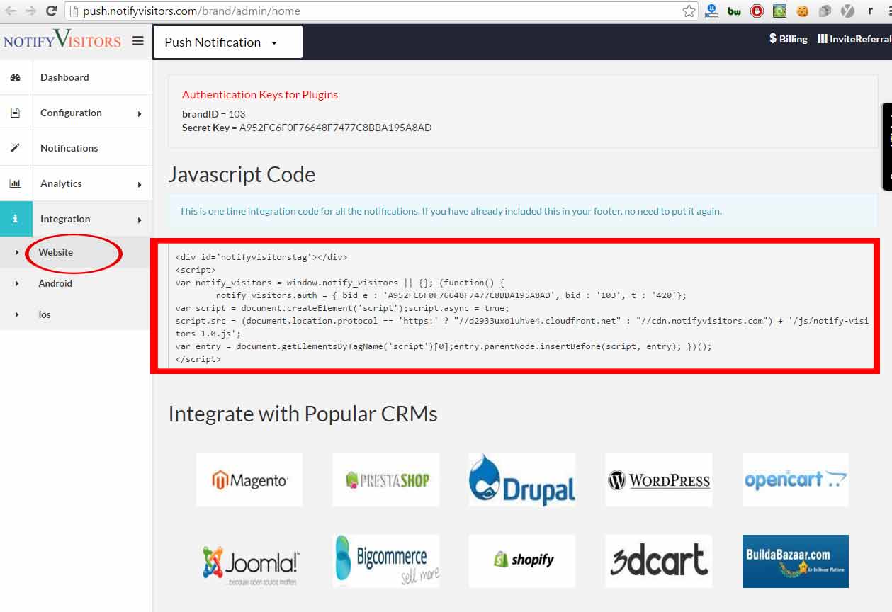 Amazon store Notification tool notifyvisitors
