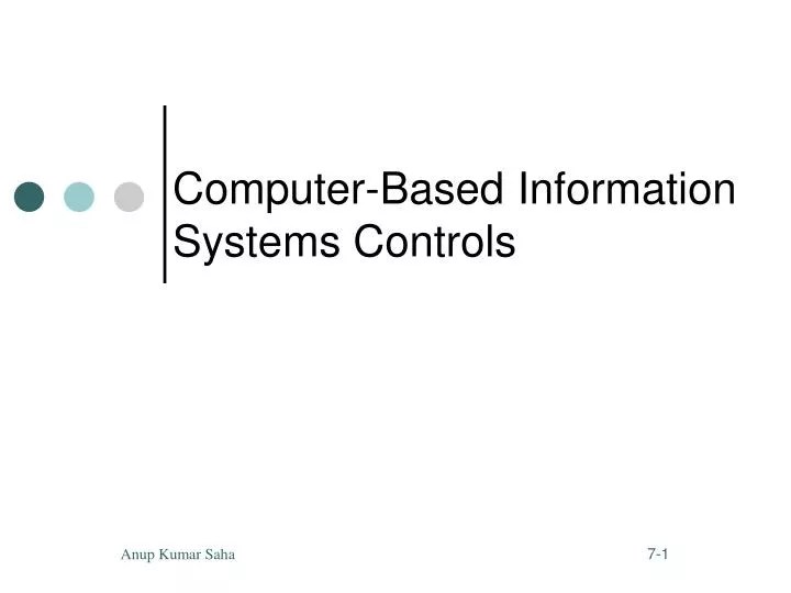 PPT ComputerBased Information Systems Controls PowerPoint