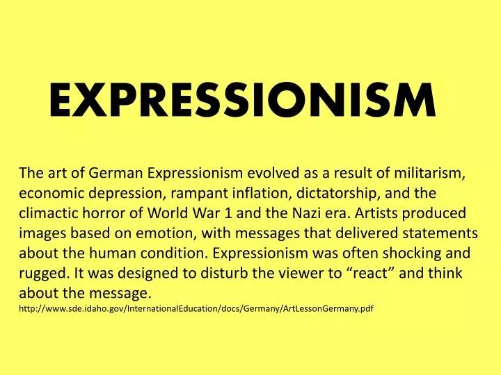 PPT EXPRESSIONISM PowerPoint Presentation, free download ID5447417