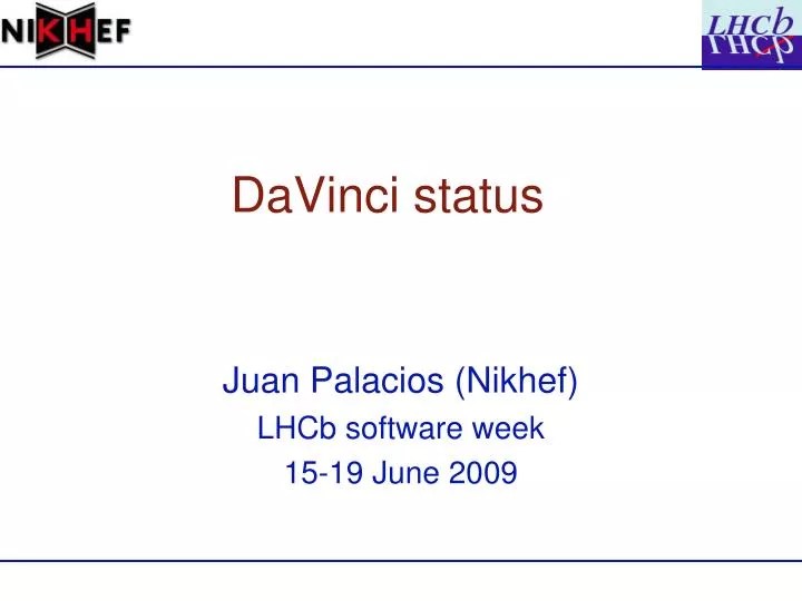 PPT DaVinci status PowerPoint Presentation, free download ID5474621