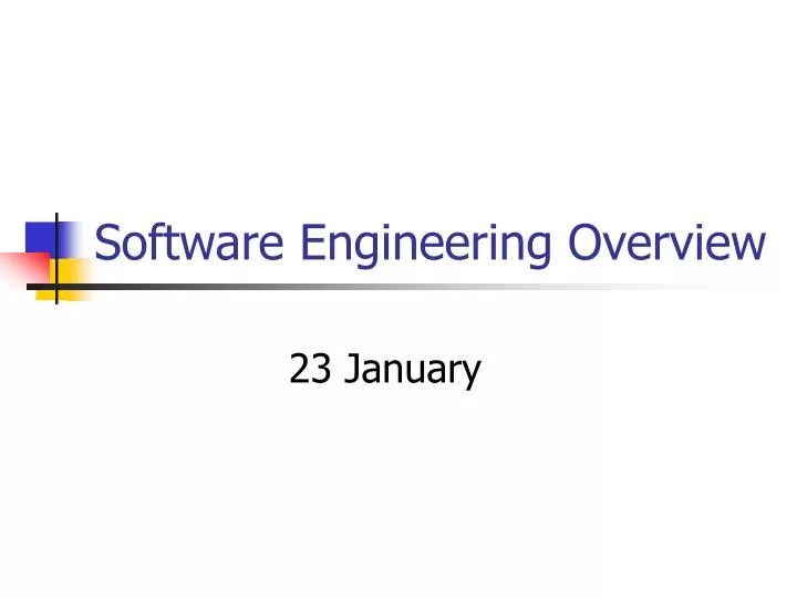 PPT Software Engineering Overview PowerPoint Presentation, free download ID5479505