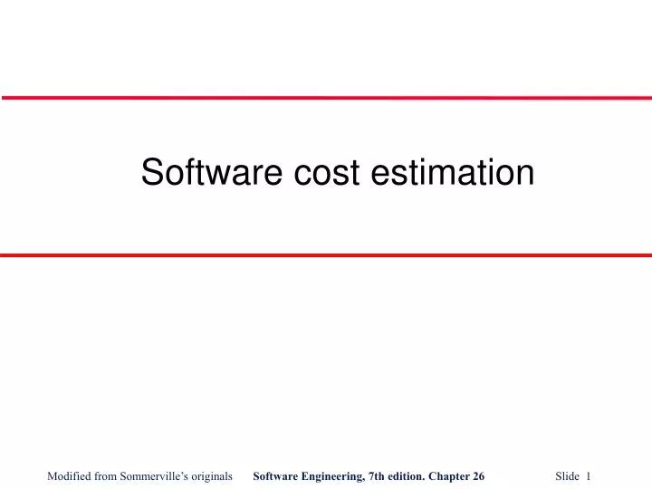 PPT Software cost estimation PowerPoint Presentation, free download