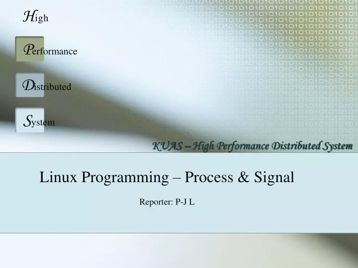 PPT Linux Programming Process & Signal PowerPoint Presentation ID