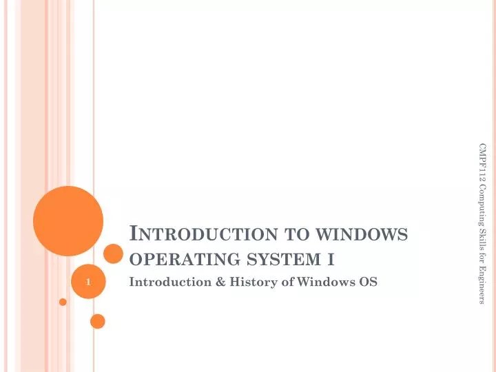 PPT Introduction to windows operating system i PowerPoint