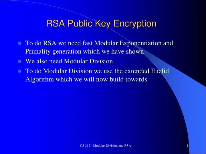 PPT RSA Public Key Encryption PowerPoint Presentation, free download