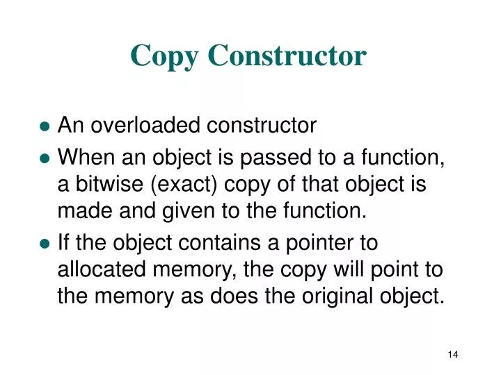 PPT Copy Constructor PowerPoint Presentation, free download ID6080003