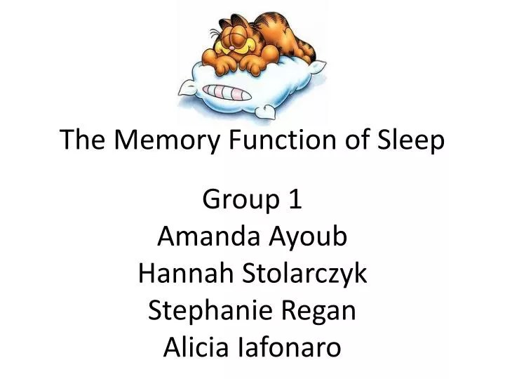 PPT The Memory Function of Sleep PowerPoint Presentation, free