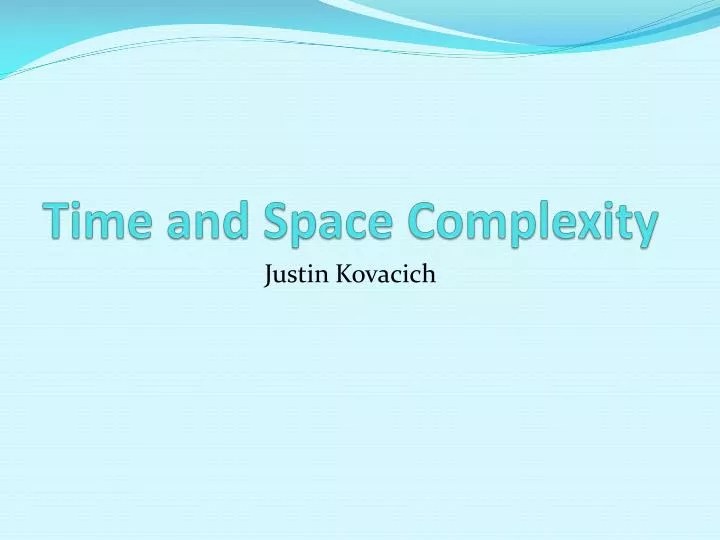 PPT Time and Space Complexity PowerPoint Presentation, free download