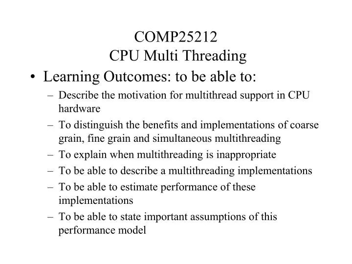PPT COMP25212 CPU Multi Threading PowerPoint Presentation, free