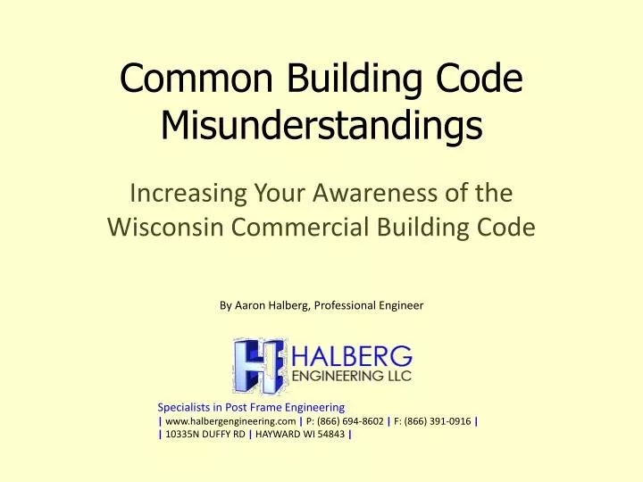 PPT Common Building Code Misunderstandings PowerPoint Presentation, free download ID6520092