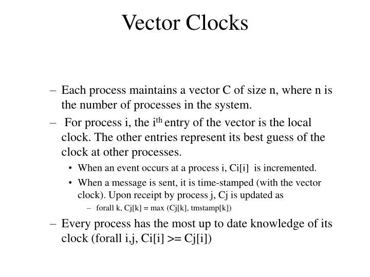 PPT Vector Clocks PowerPoint Presentation, free download ID6698392