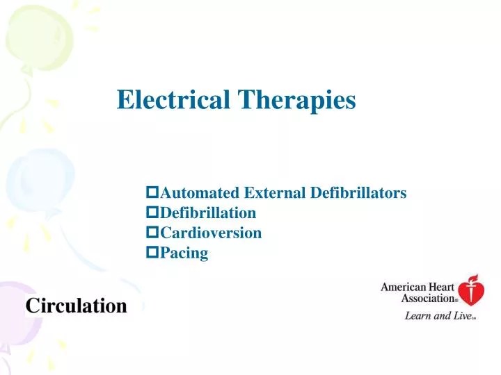 PPT Automated External Defibrillators Defibrillation Cardioversion