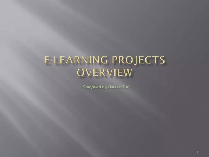 PPT Elearning Projects Overview PowerPoint Presentation, free