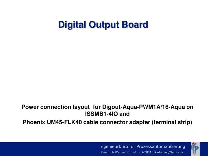 PPT Digital Output Board PowerPoint Presentation, free download ID6745050