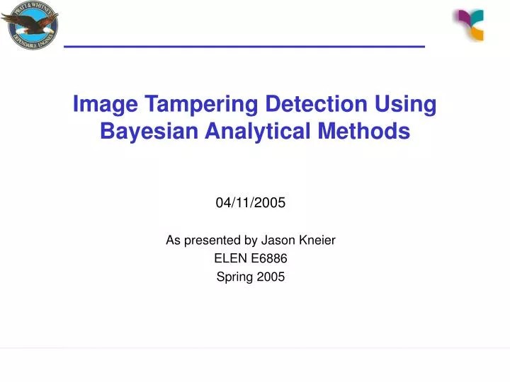 PPT Image Tampering Detection Using Bayesian Analytical Methods