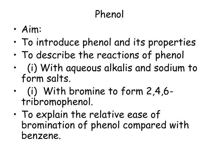 PPT Phenol PowerPoint Presentation, free download ID6775836
