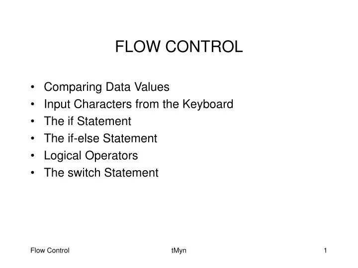 PPT FLOW CONTROL PowerPoint Presentation, free download ID6834270