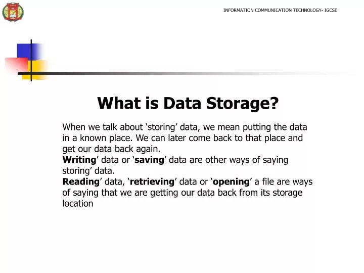 PPT What is Data Storage? PowerPoint Presentation, free download ID