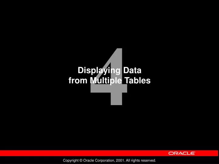 PPT Displaying Data from Multiple Tables PowerPoint Presentation