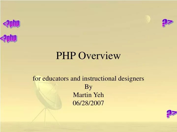 PPT PHP Overview PowerPoint Presentation, free download ID7006719