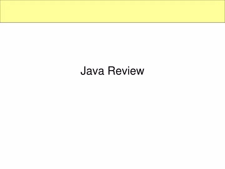 PPT Java Review PowerPoint Presentation, free download ID7031264