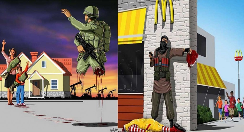 10 poderosas y satíricas ilustraciones que muestran cómo