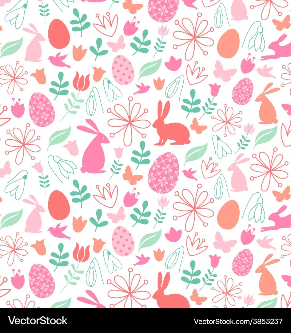 Seamless easter pattern Royalty Free Vector Image
