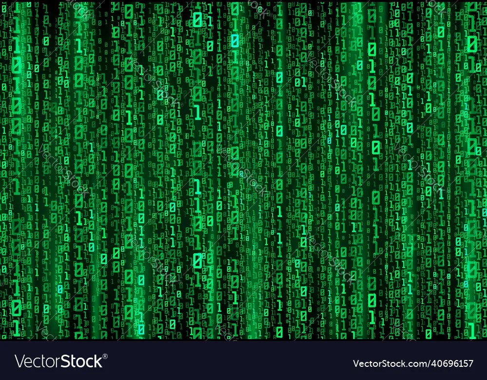 Digital stream binary code data matrix background Vector Image