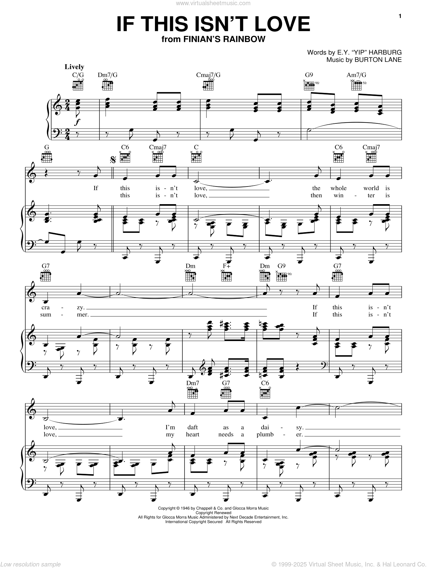Crosby If This Isn't Love sheet music for voice, piano or guitar