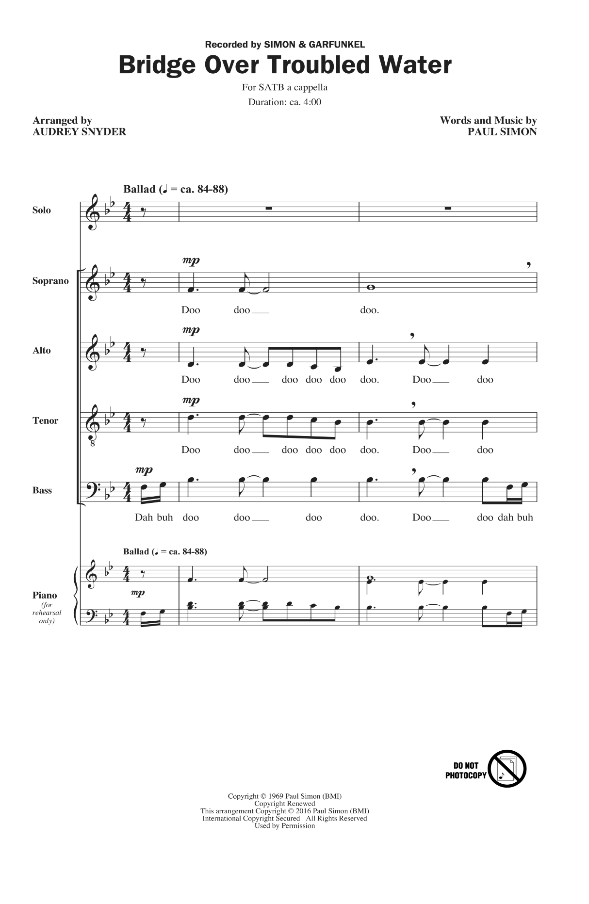 Bridge Over Troubled Water Chords Sheet and Chords Collection