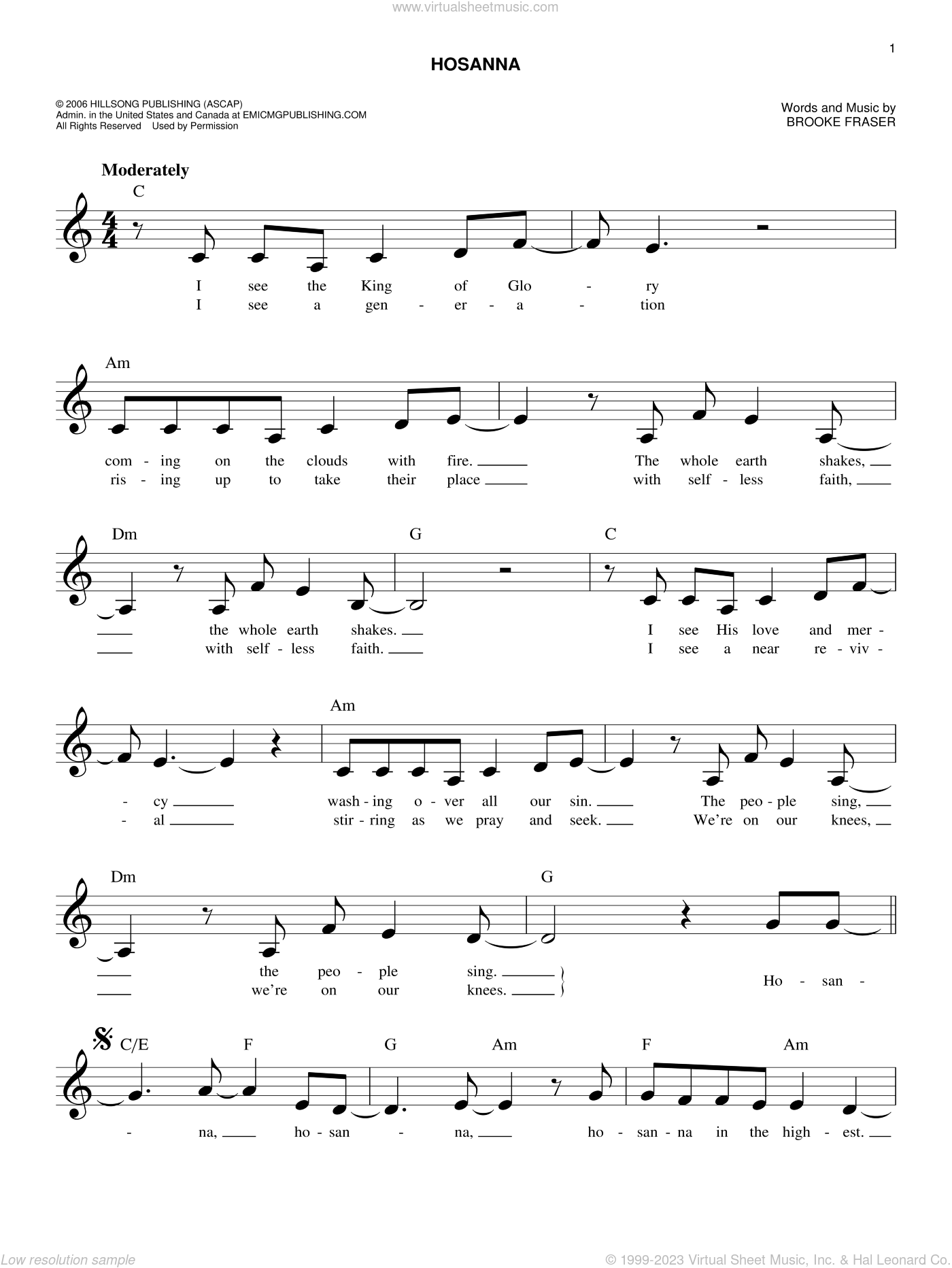 Hosanna Piano Sheet Music Free Best Music Sheet