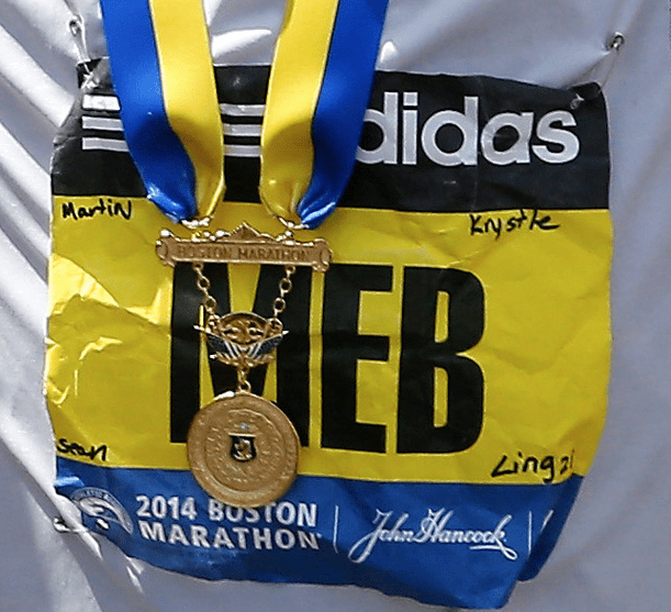 Boston Marathon 2014 Meb Keflezighi honors victims on his bib Stride