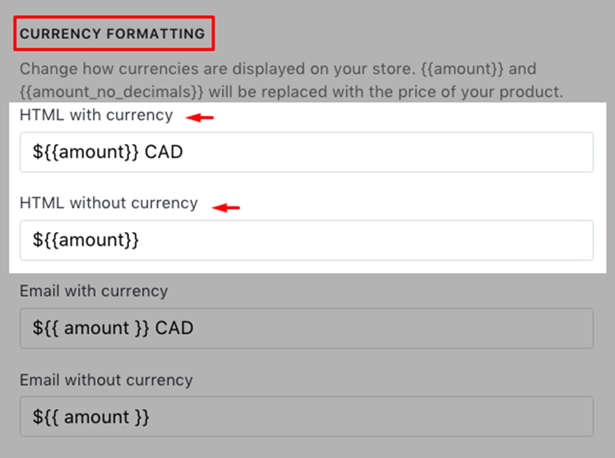 How to modify your money formats in Shopify AVADA Commerce