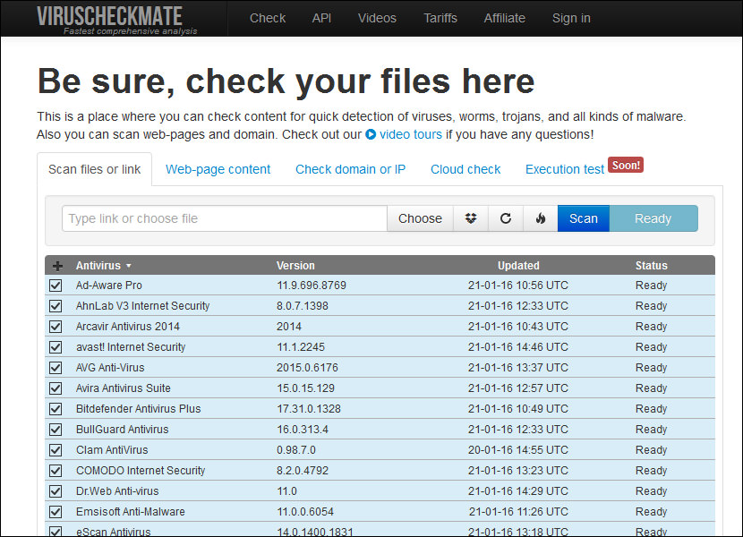 5 Free Website For Scanning Suspicious Files with Multiple Antivirus Engine