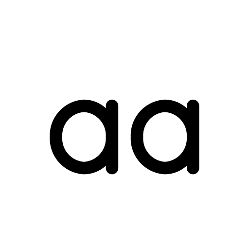 Aa, alphabet, font, letter, lowercase, text icon