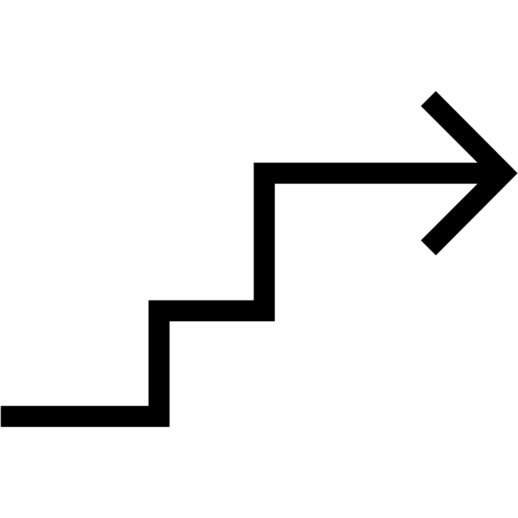 Arrow, direction, pointer, stairs icon Download on Iconfinder