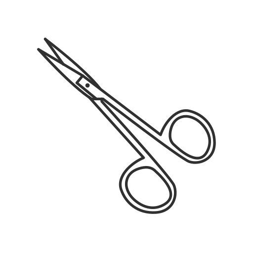 Cutting, iris scissors, medical, scissors, surgical, surgical scissors, tool icon Download on