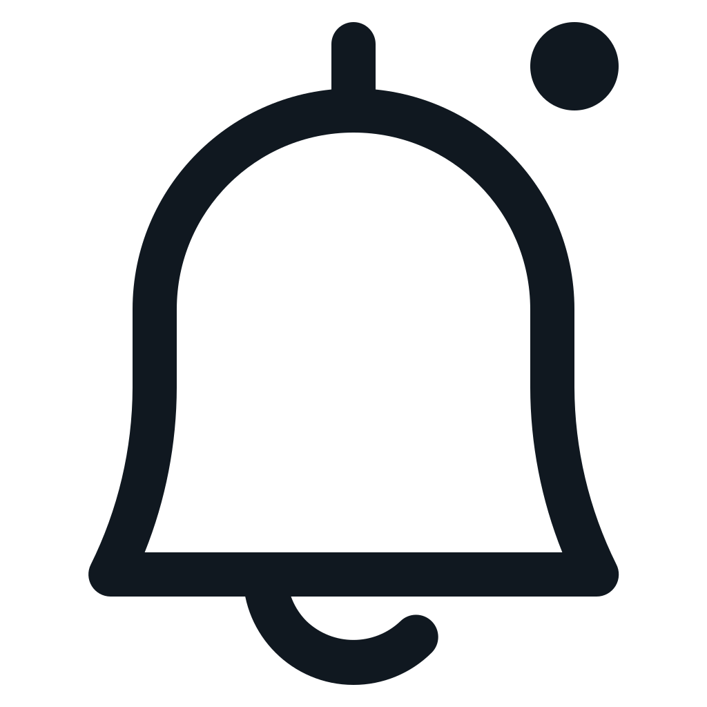 Bell, dot, notification, notify, ring icon Free download