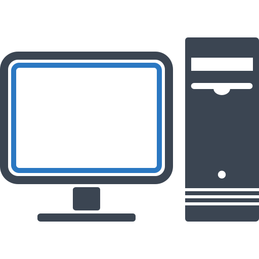 Computer, desktop, monitor, tower icon