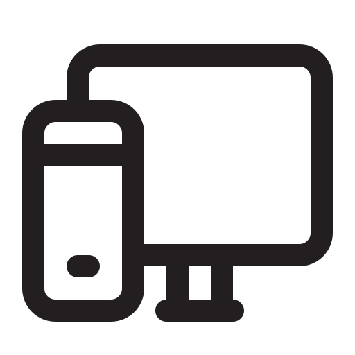 Desktop, pc, tower, computer, monitor, screen, display icon Download