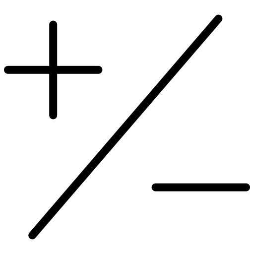 Calculator, education, math, maths symbol, plus minus icon
