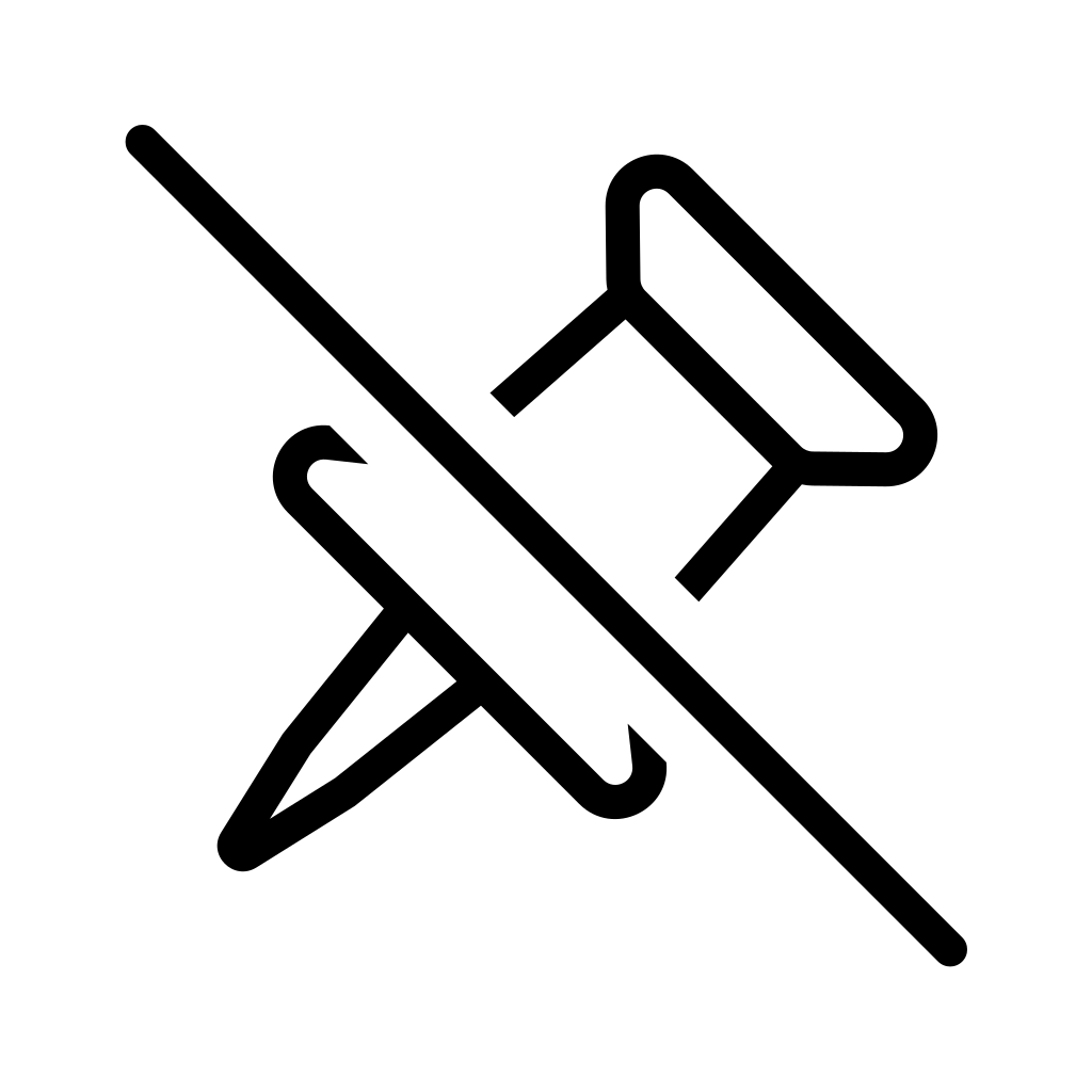 Pin, off, location, map, navigation, direction, pointer icon Download