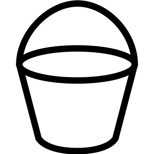 Bucket, can, container, fill icon
