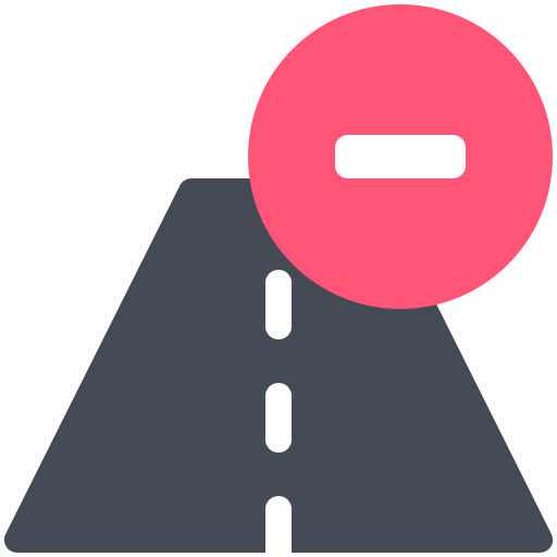 Closure, road icon