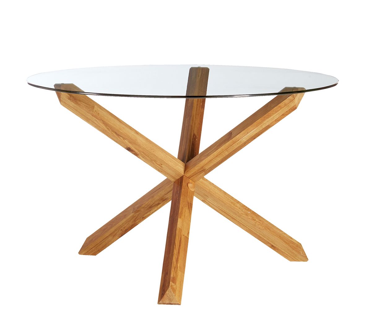Dining table AGERBY D119 glass/oak JYSK